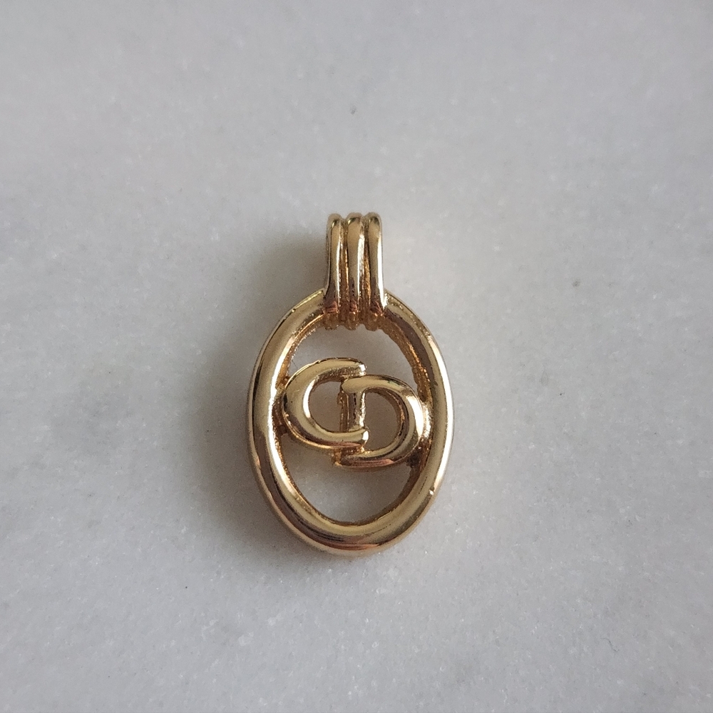 Christian Dior Authentic Gold Plated  Necklace Pendant WINNER'S CHOICE - Picture 3 of 6